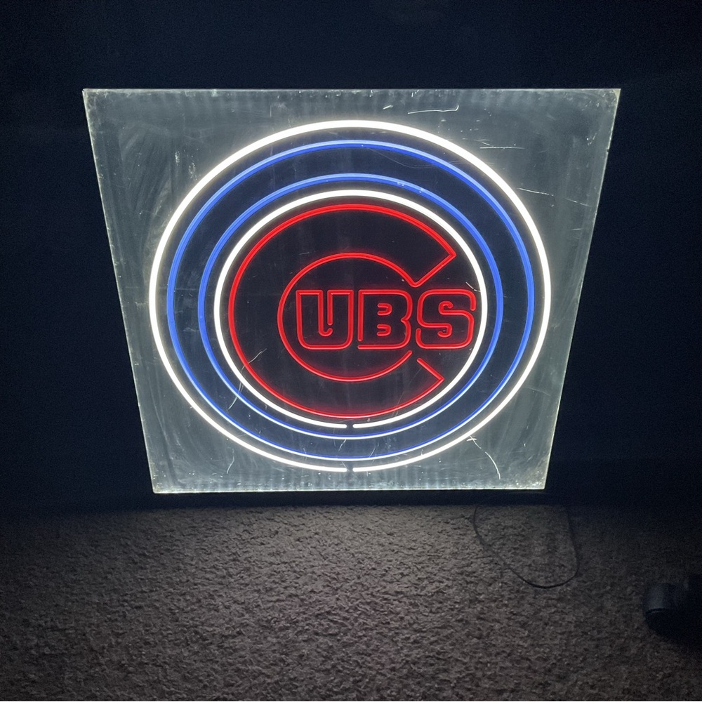 Chicago cubs neon sign